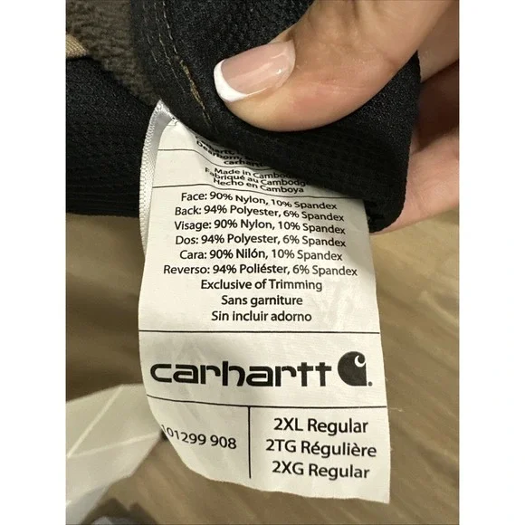 Carhartt Men's 101299 Crowley Softshell Nylon Jacket Size 2XL‎ Work Jacket EUC